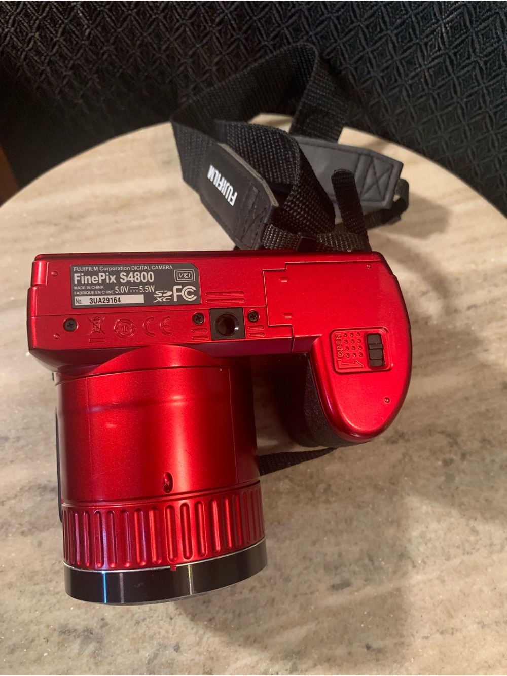 Fujifilm FinePix S4800 Red Bridge Camera with Strap
